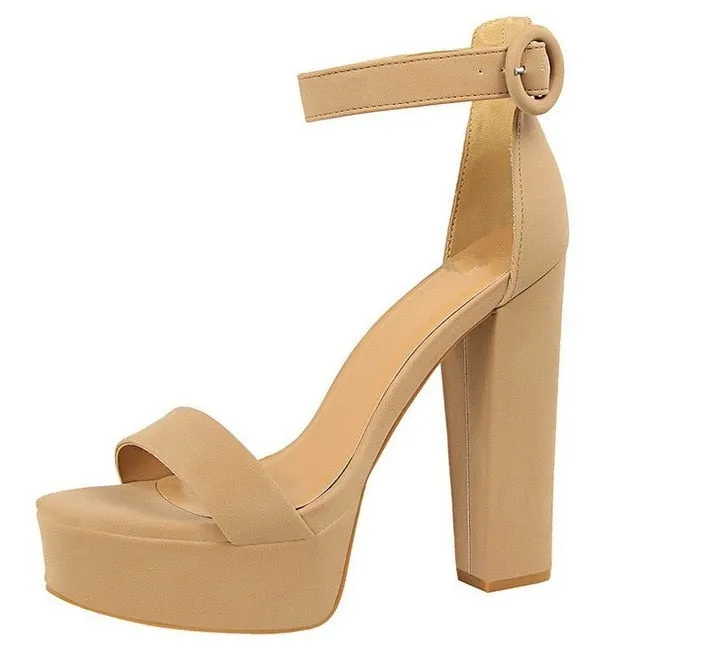 Elegant Open Toe High Heel Platform Sandals for Parties