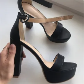 Elegant Open Toe High Heel Platform Sandals for Parties