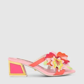 EVE CHEEKY PINK MULTI SANDALS