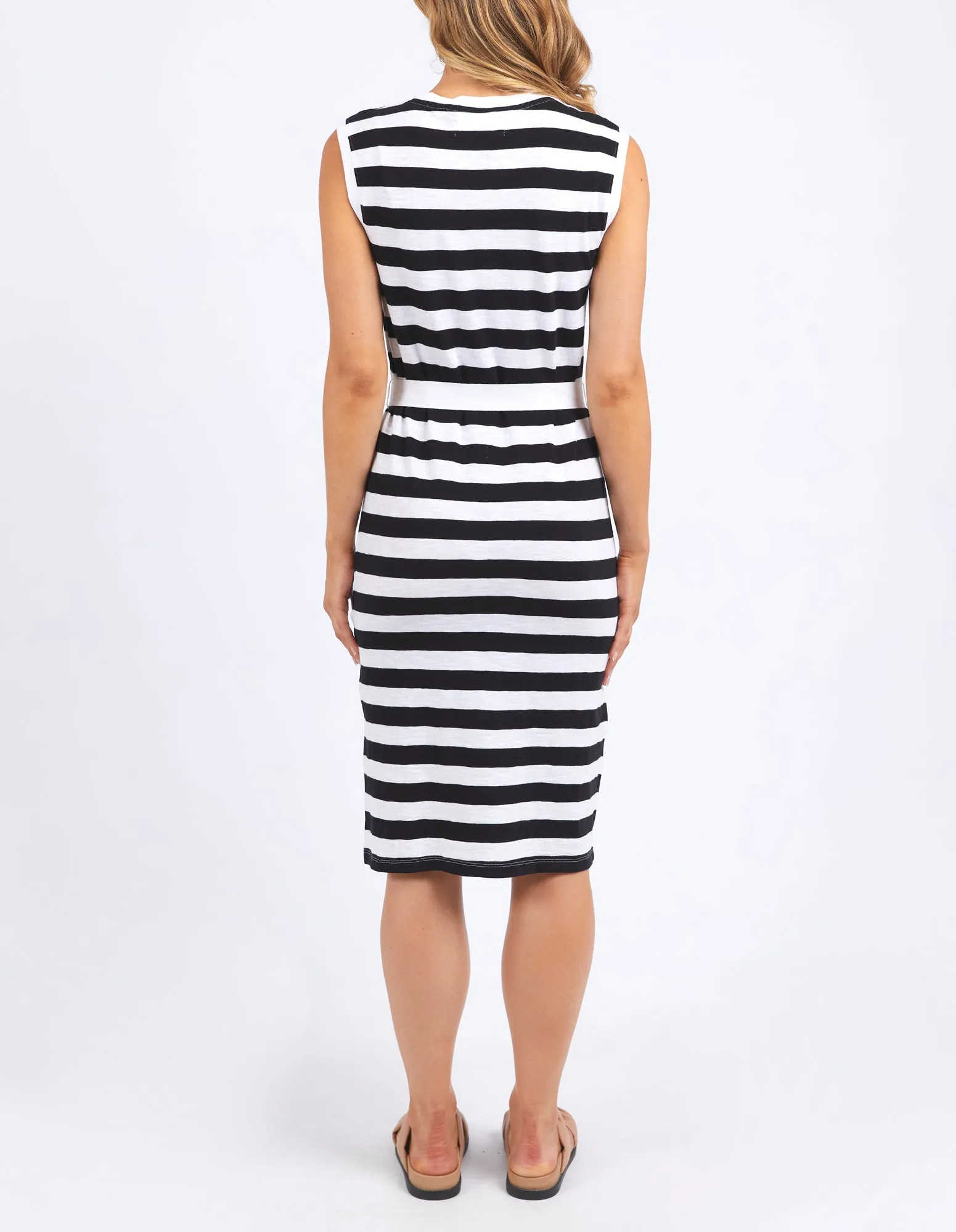 Foxwood Bondi Dress Stripe Black & White Stripe