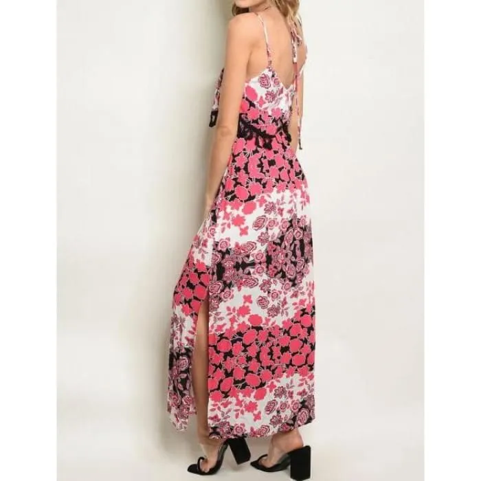 Fuchsia Floral Maxi Dress