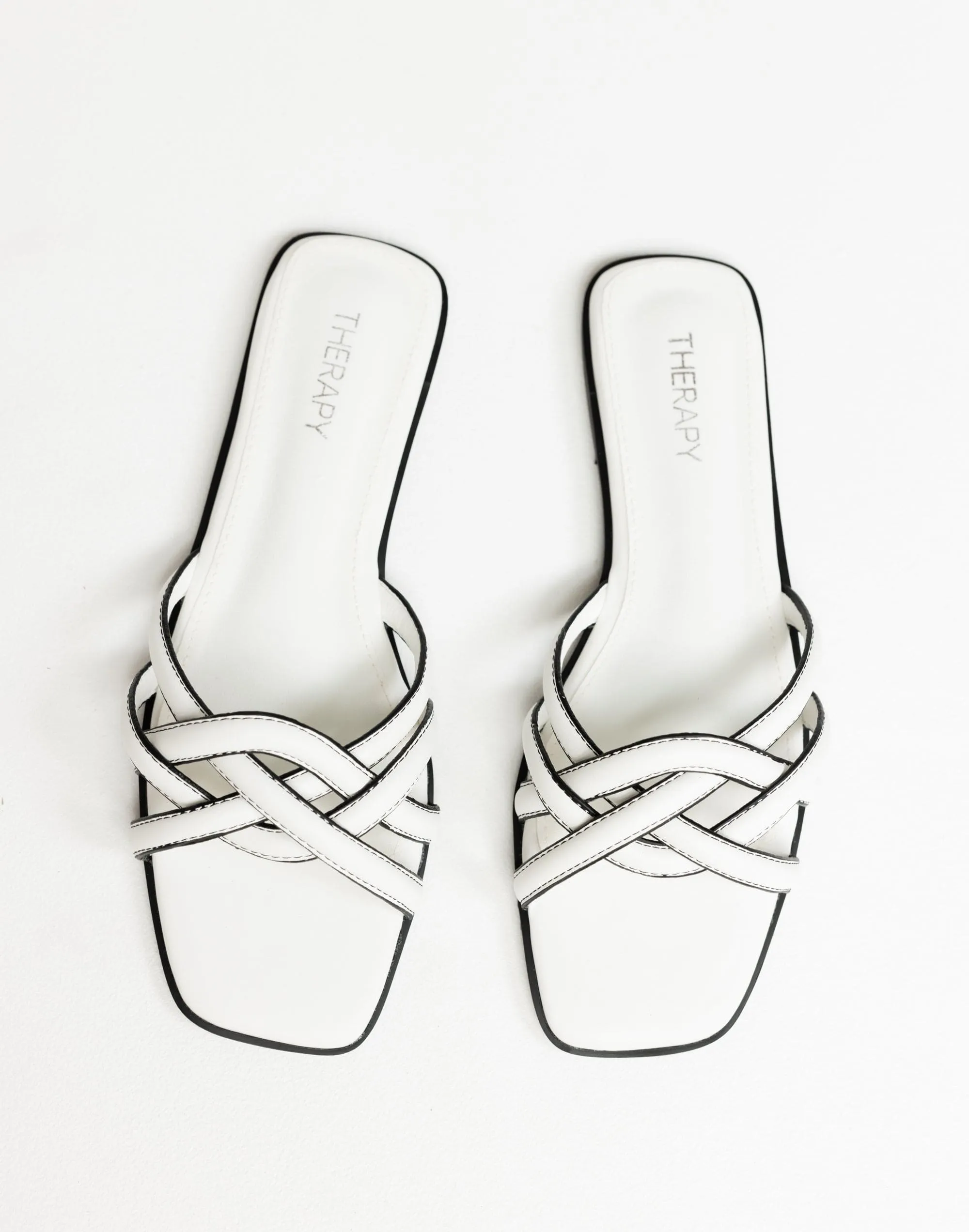 Gabrielle Sandals (White) - By Therapy