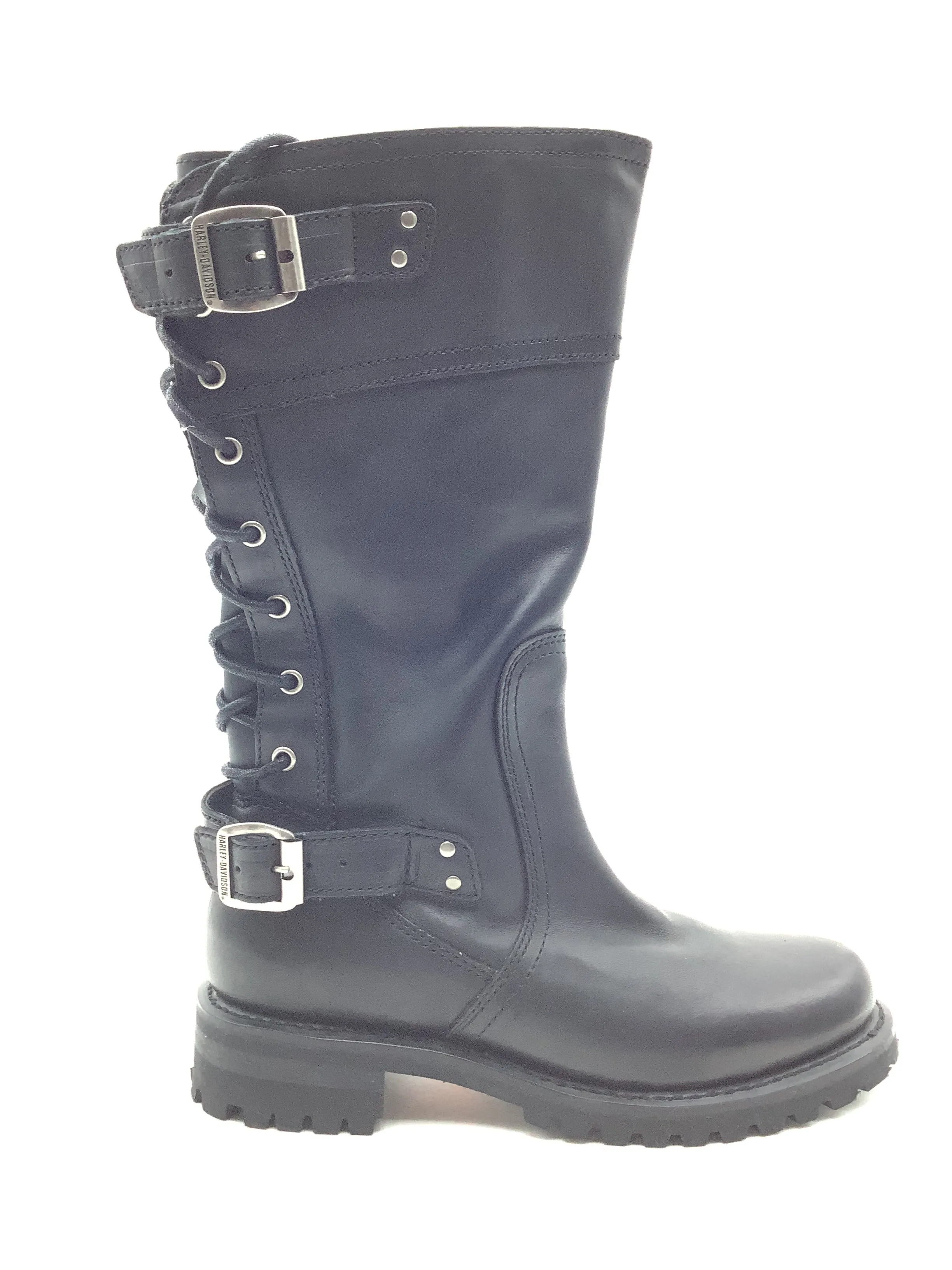 Harley Davidson Women's Tall Boot Leather Black Size: 10