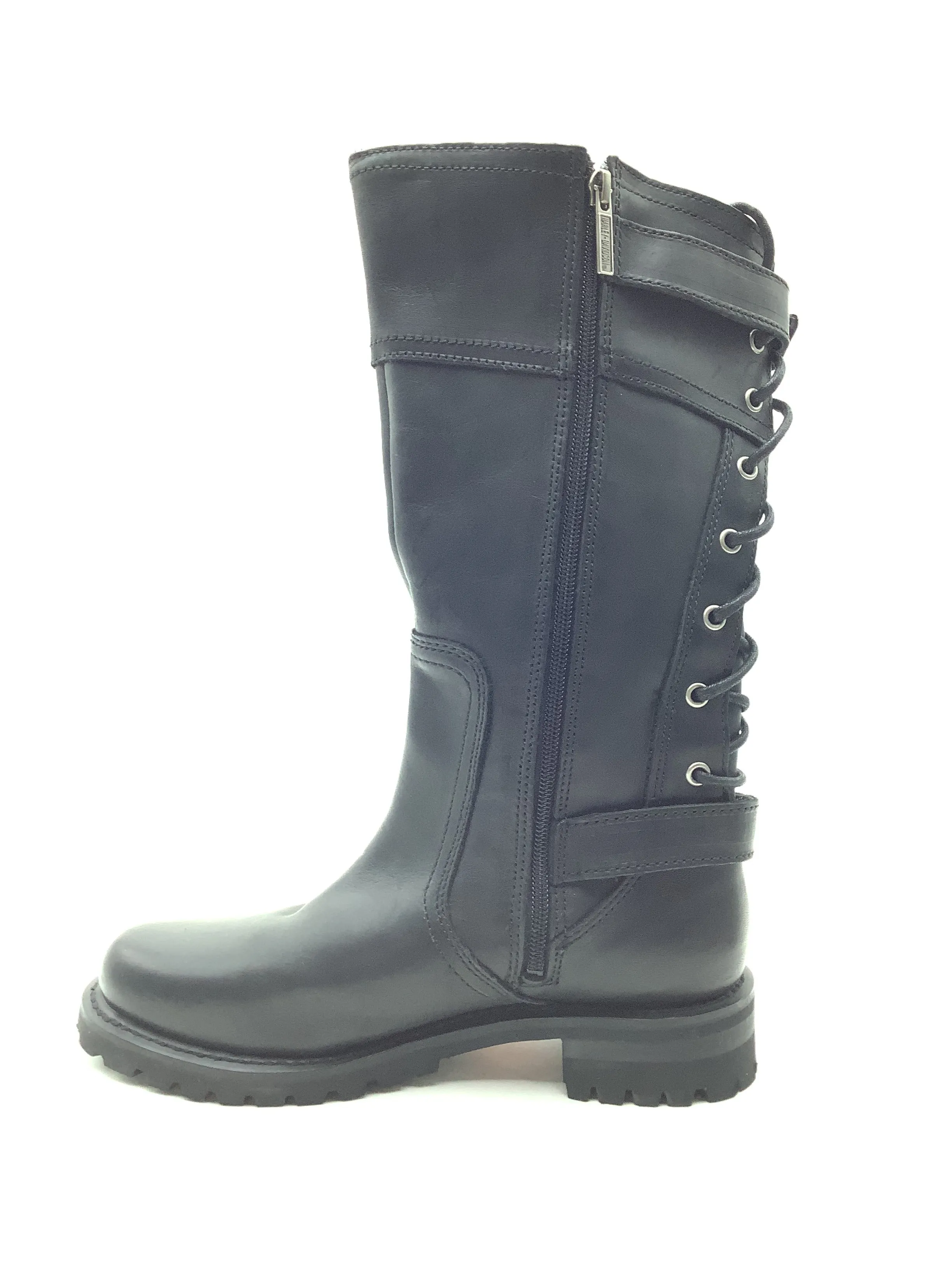 Harley Davidson Women's Tall Boot Leather Black Size: 10