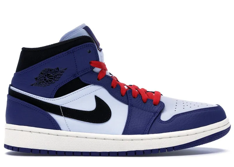 Jordan 1 Mid Deep Royal Blue Black