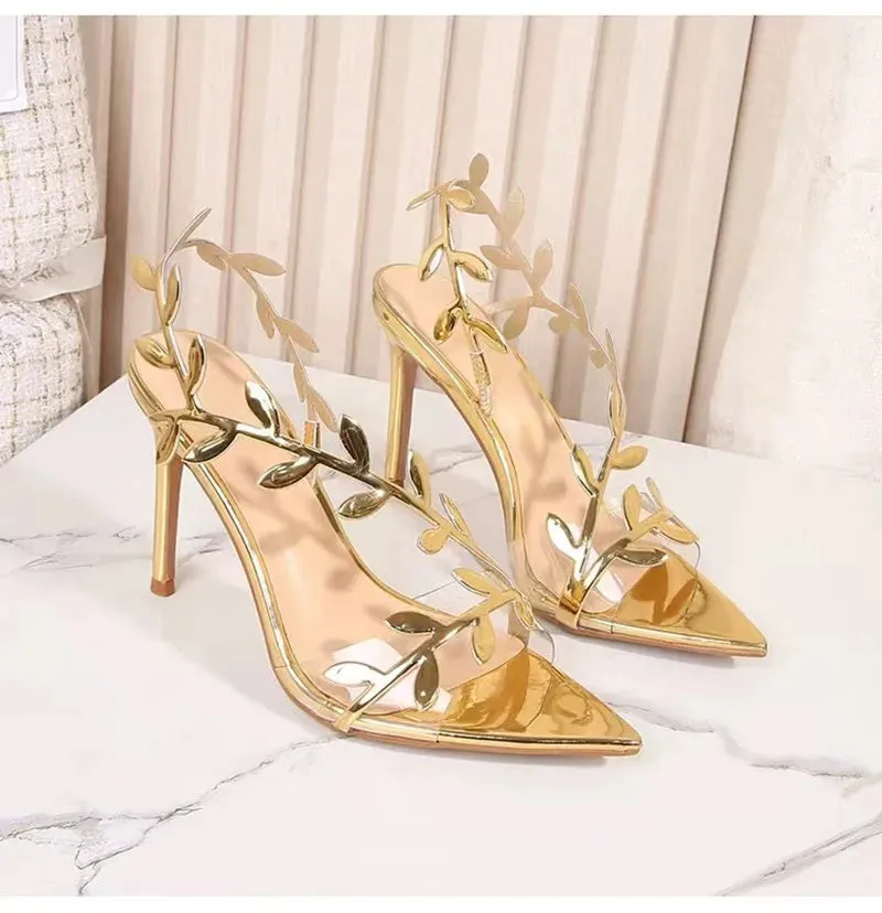 Leaf Stiletto High heel sandals