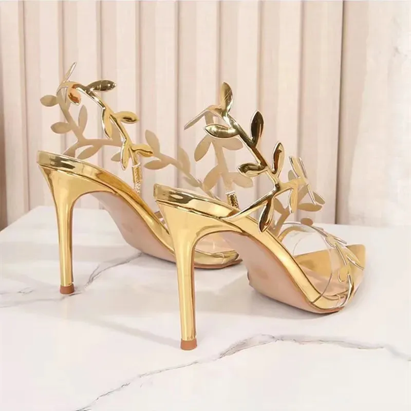 Leaf Stiletto High heel sandals