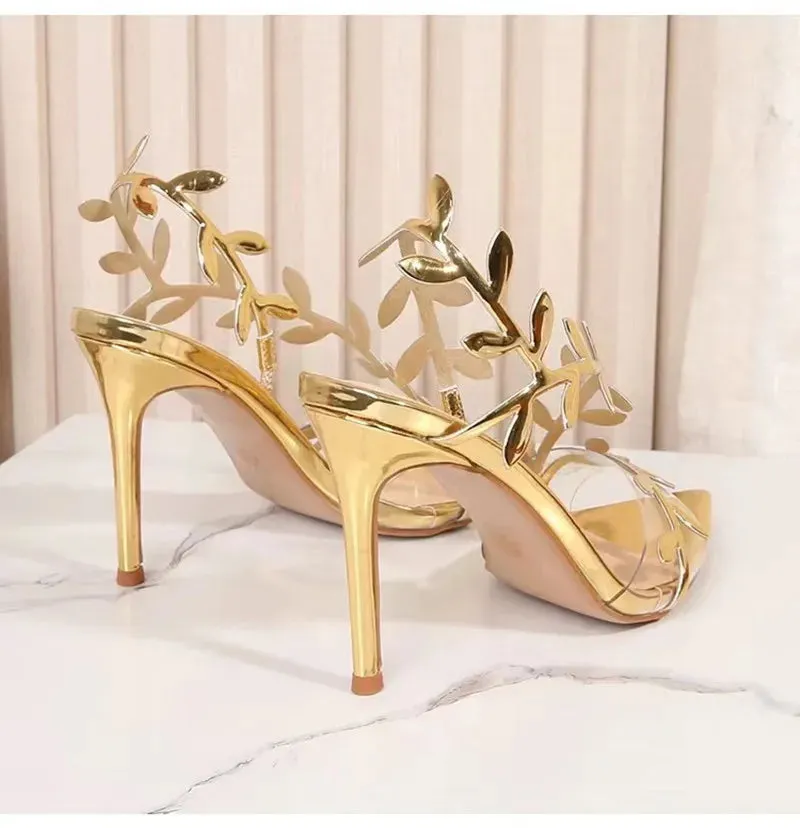 Leaf Stiletto High heel sandals