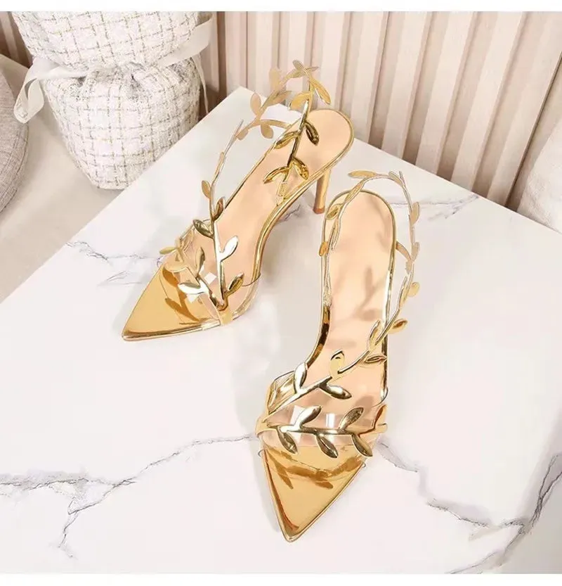 Leaf Stiletto High heel sandals