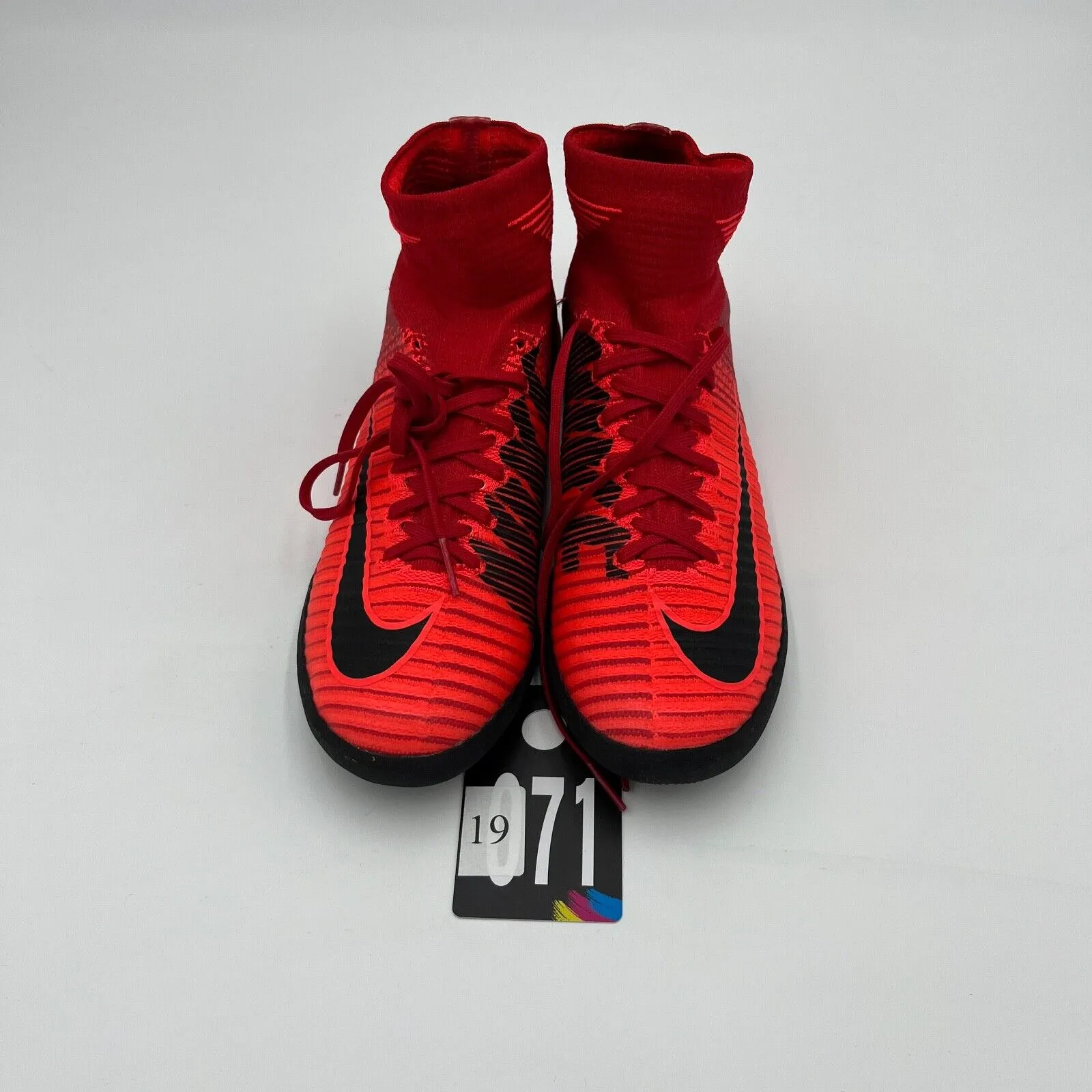 NIKE JR. MERCURIALX VICTORY VI IC INDOOR SOCCER SHOES SIZE 4Y RED 903599-616