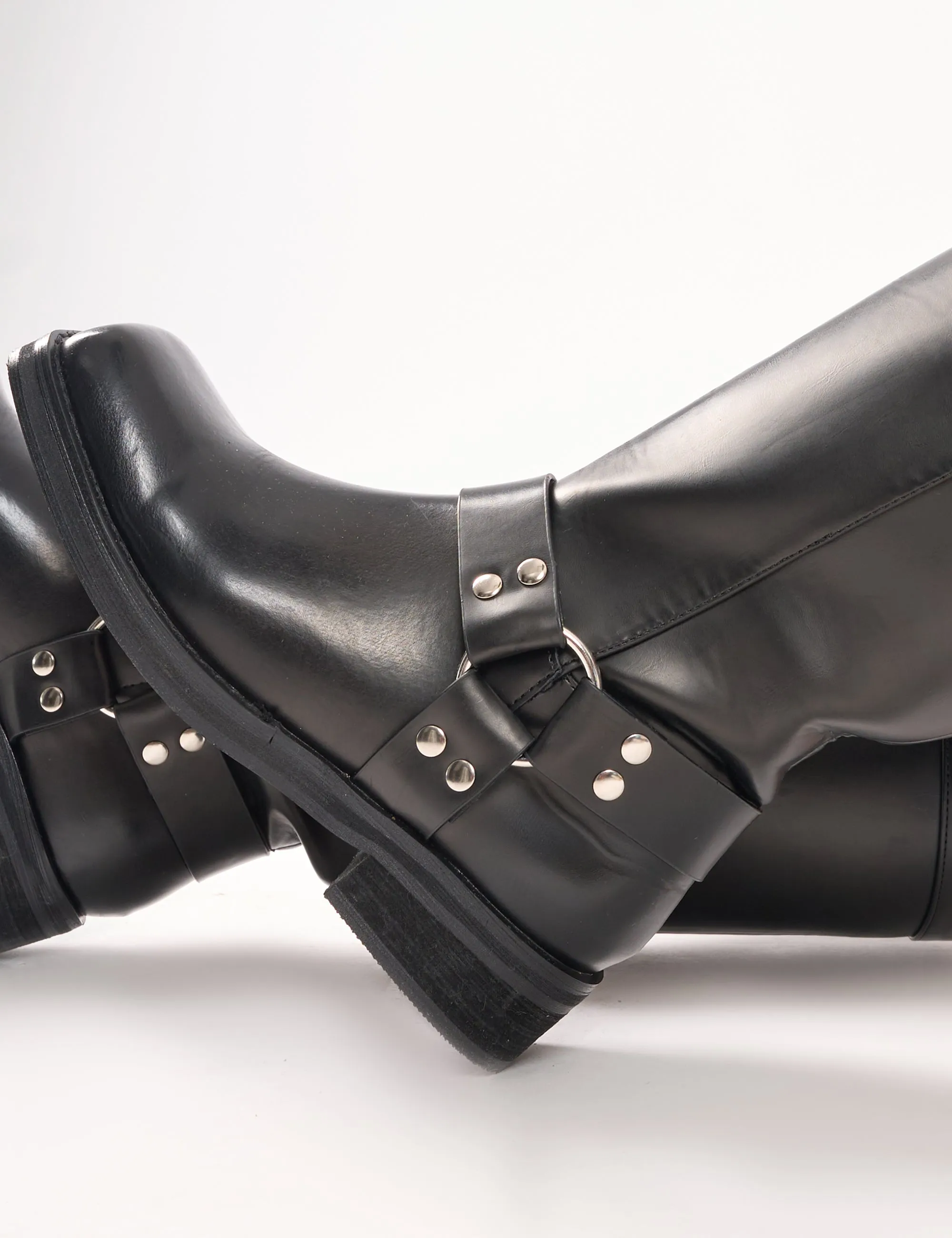 Sirius Black Vintage Buckle Knee Hight Flat Boots