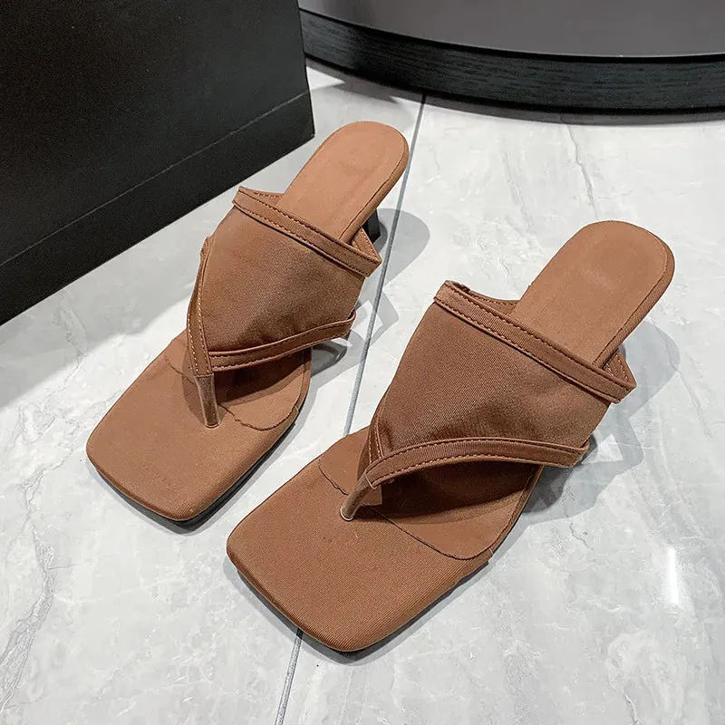 Toe post kitten heel sandals