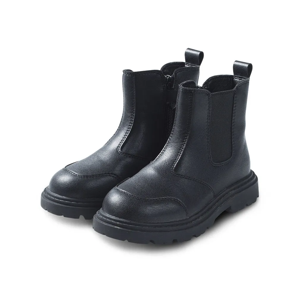 Warm Wrap Non-Slip Black Chelsea Boots