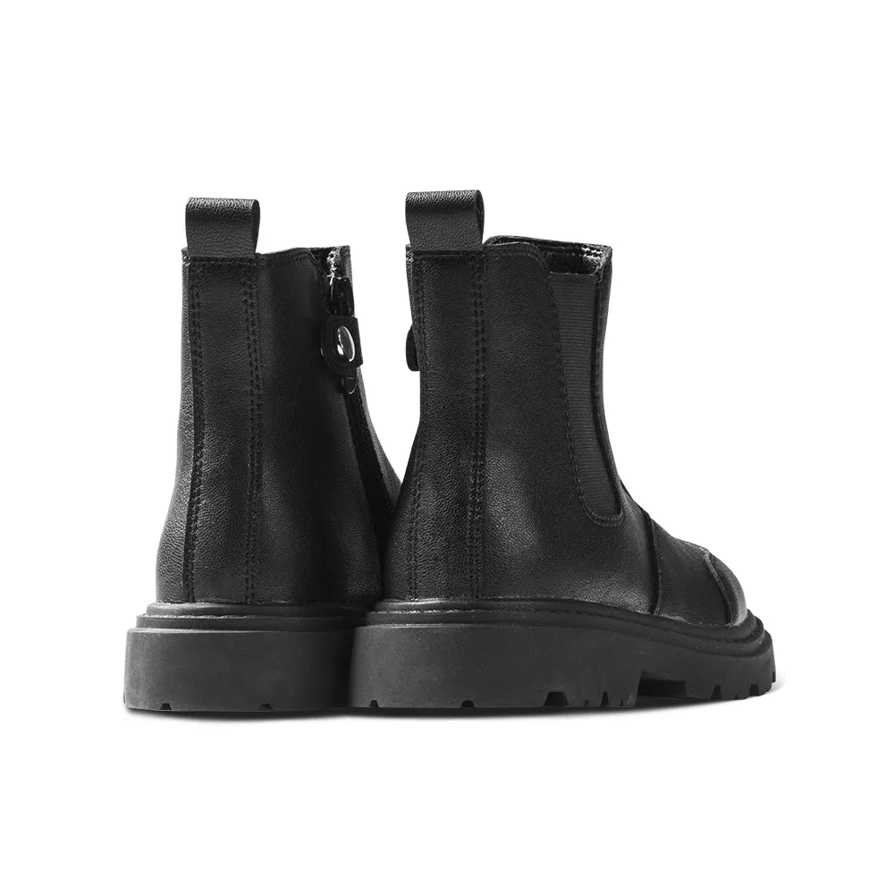 Warm Wrap Non-Slip Black Chelsea Boots